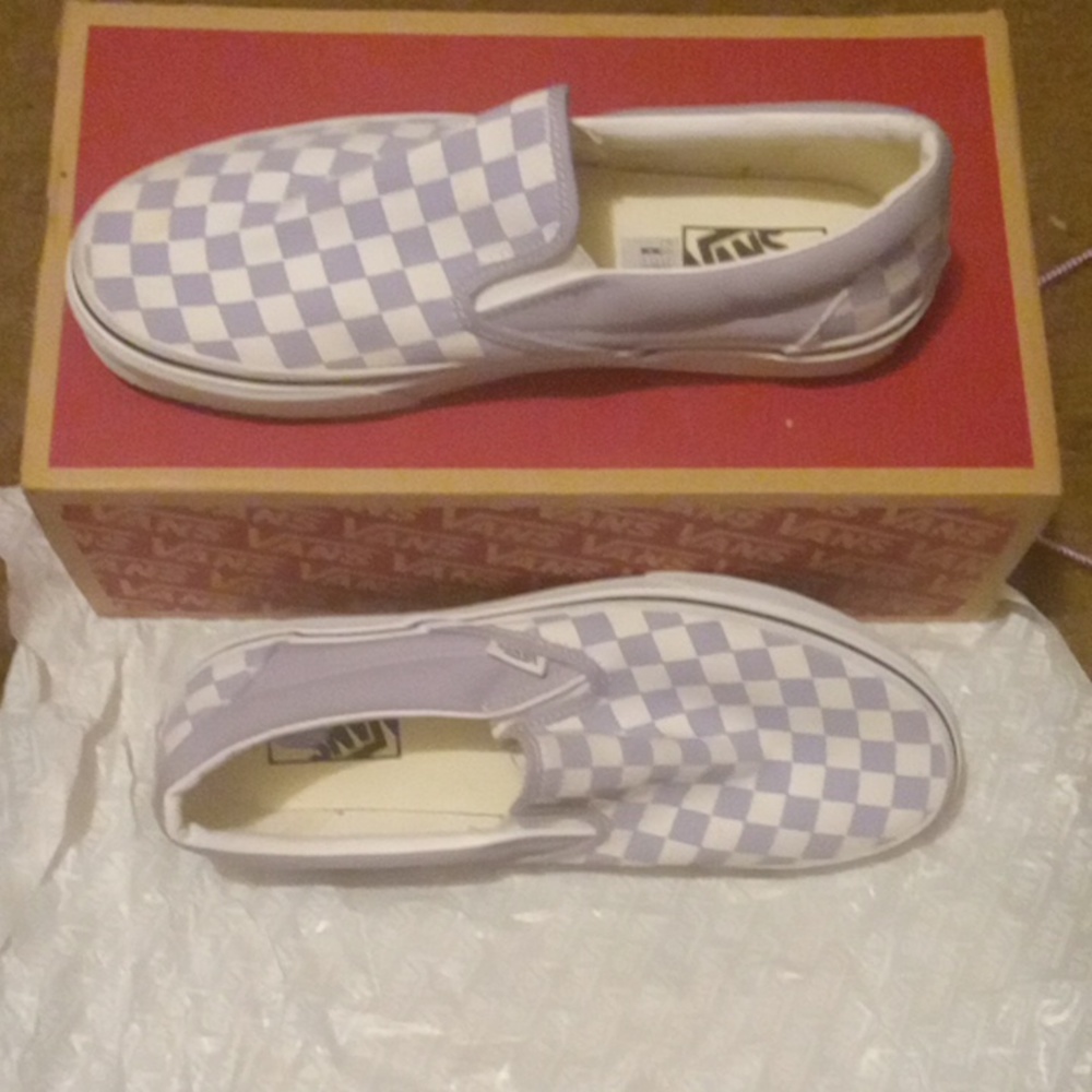 COPY - Vans men's 8.5 lavender and white checkered
